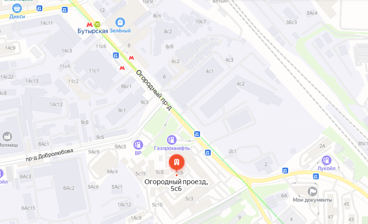 Схема адрес метро Бутырская